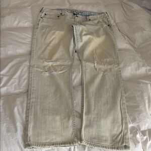 American Eagle Outfitters Men's Light Gray Slim Jeans